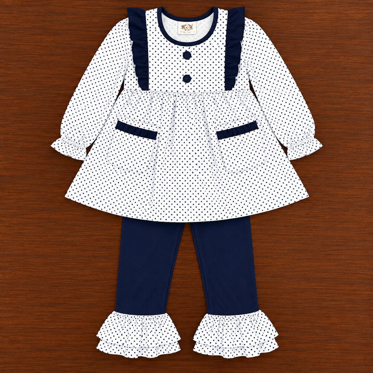 Polka Dot Ruffle Set (RTS)