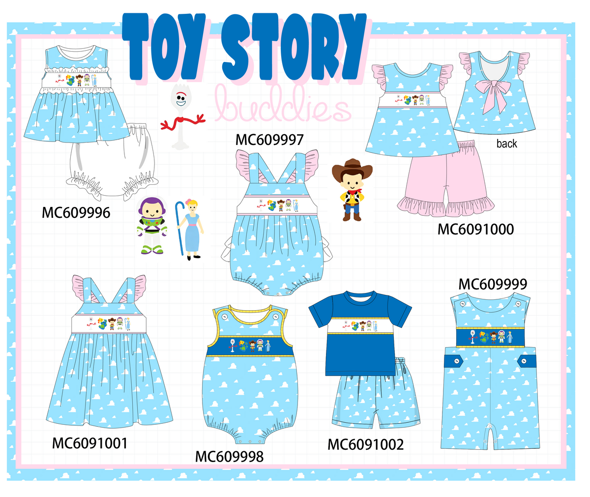 PO37: Blue Toy Story Embroidery Collection (ETA March)