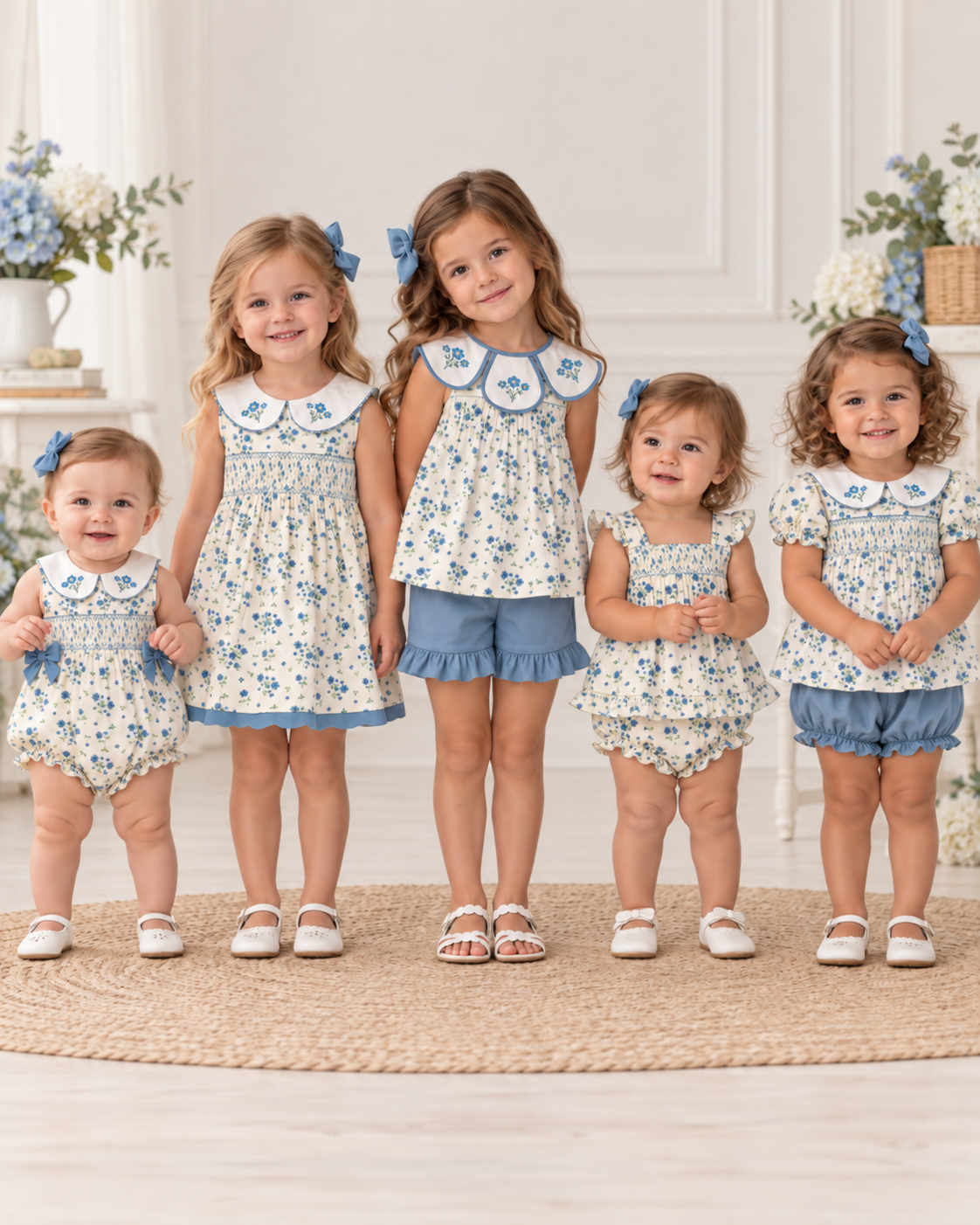 PO37: Blue Floral Smocked Collection (ETA March)