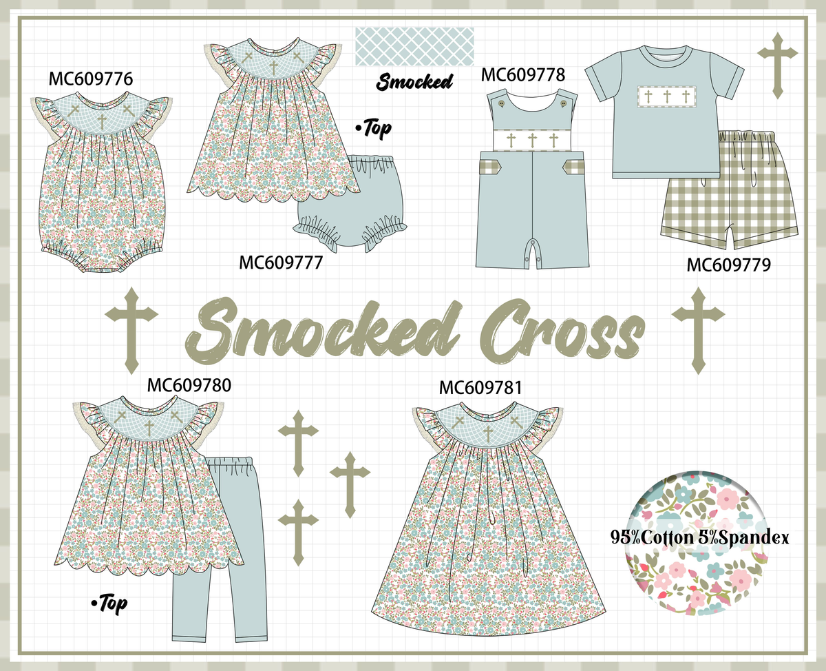 PO37: Floral Cross Smocked Collection (ETA March)