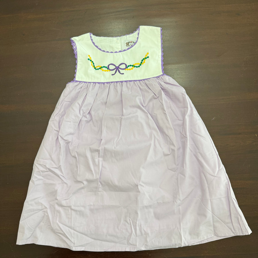 Embroidered Mardi Gras Dress (RTS)
