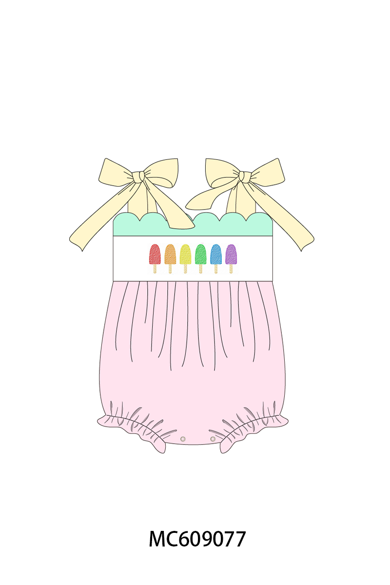 PO36.5 Pink Popsicle Embroidery Scalloped Collection (ETA March)