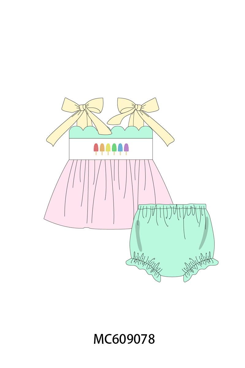 PO36.5 Pink Popsicle Embroidery Scalloped Collection (ETA March)