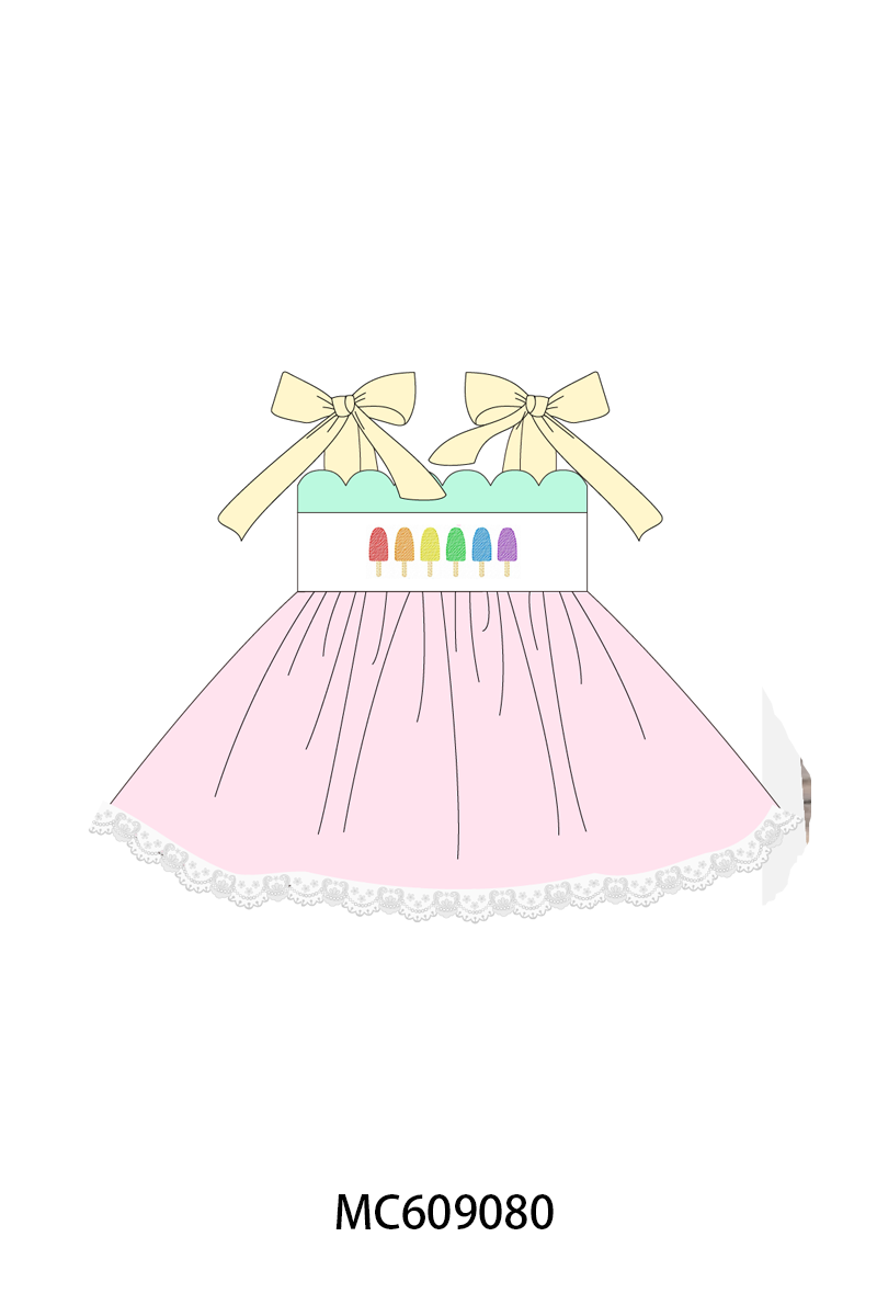 PO36.5 Pink Popsicle Embroidery Scalloped Collection (ETA March)