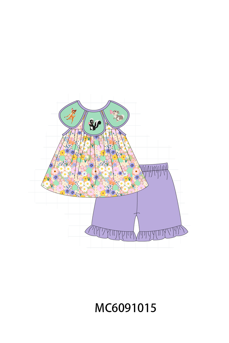 PO37: Purple Bambi Deer Embroidery Collection (ETA March)