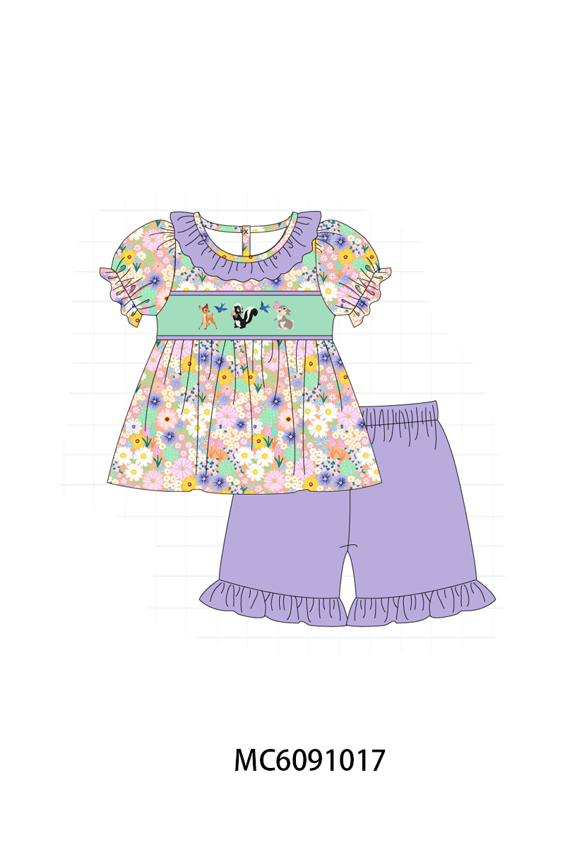 PO37: Purple Bambi Deer Embroidery Collection (ETA March)