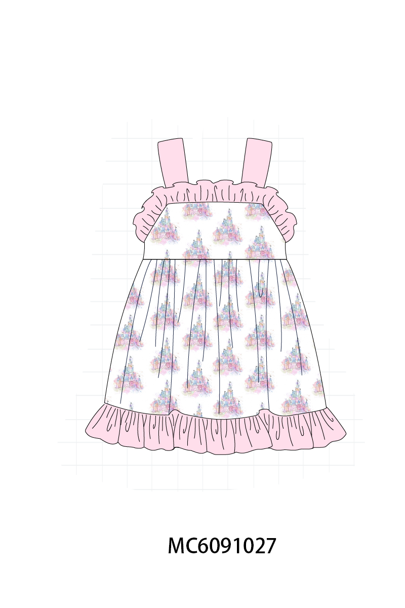 PO37: Pink Castle Print Ruffle Collection (ETA March)