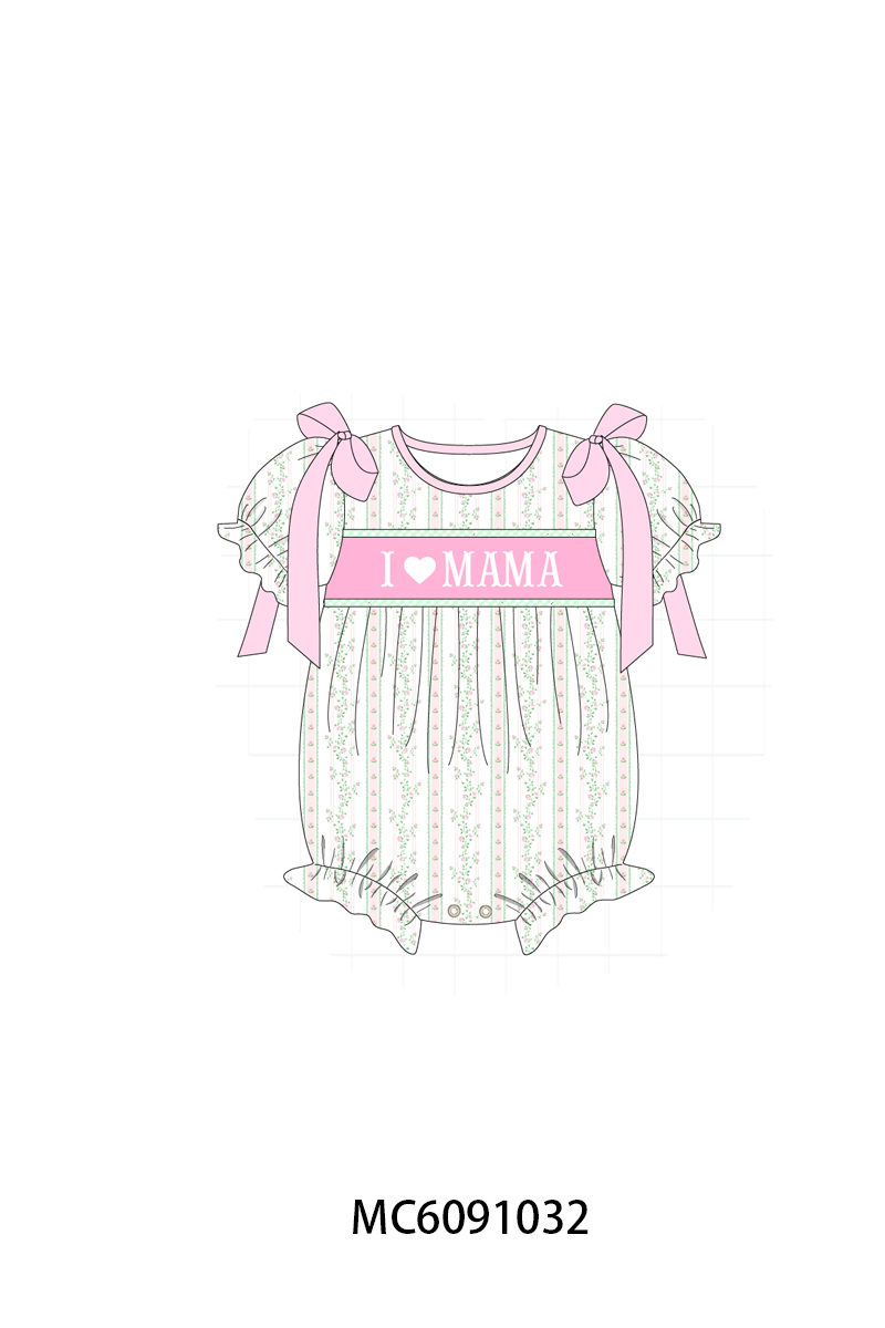 PO37: Pink&Green I Love MAMA Embroidery Collection (ETA March)