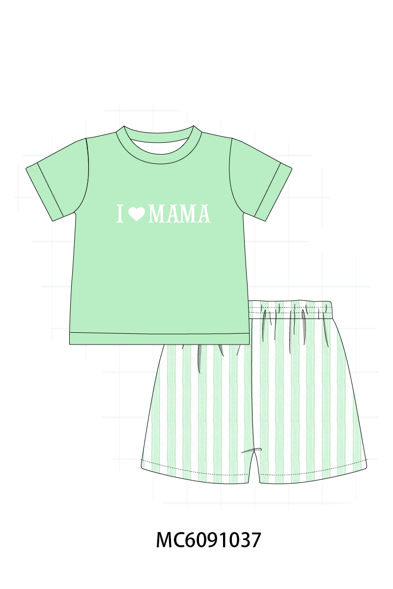 PO37: Pink&Green I Love MAMA Embroidery Collection (ETA March)