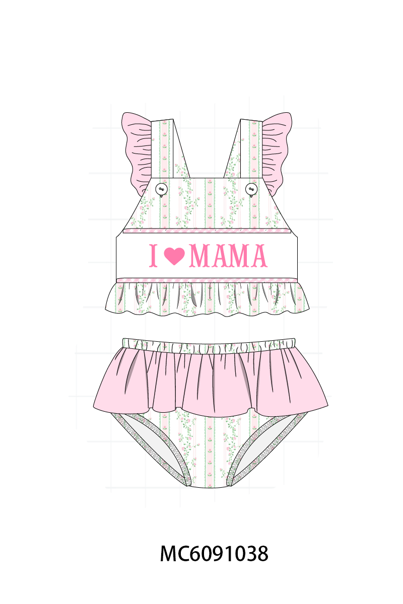 PO37: Pink&Green I Love MAMA Embroidery Collection (ETA March)