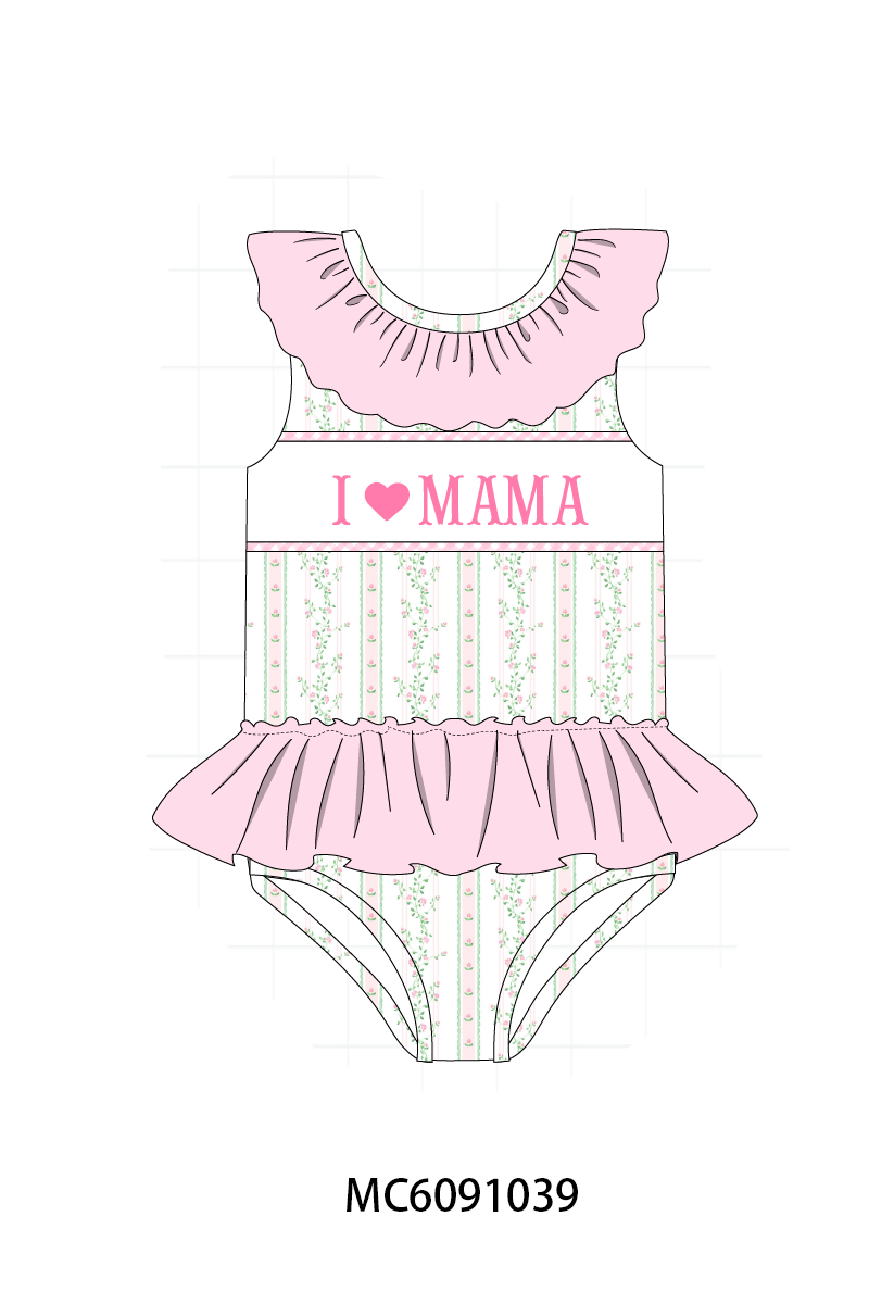 PO37: Pink&Green I Love MAMA Embroidery Collection (ETA March)