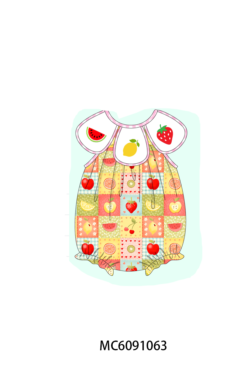 PO37: Fruits Embroidery Checkered Collection (ETA March)