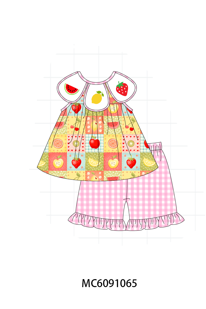 PO37: Fruits Embroidery Checkered Collection (ETA March)