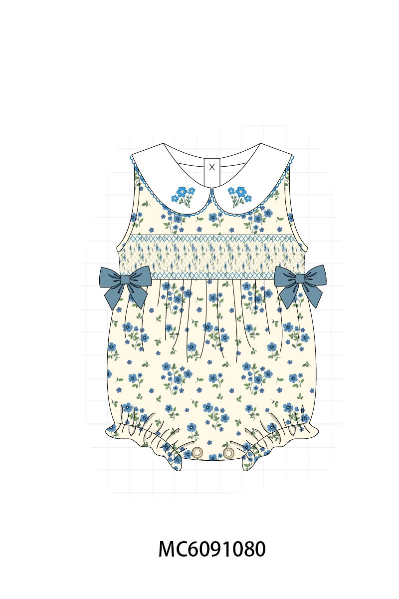 PO37: Blue Floral Smocked Collection (ETA March)
