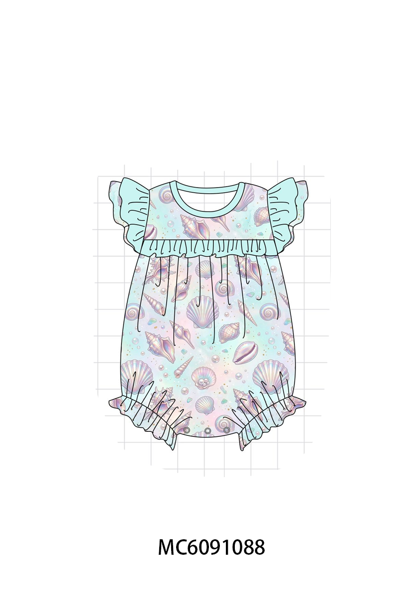 PO37: Blue Shell Print Bamboo Collection (ETA March)