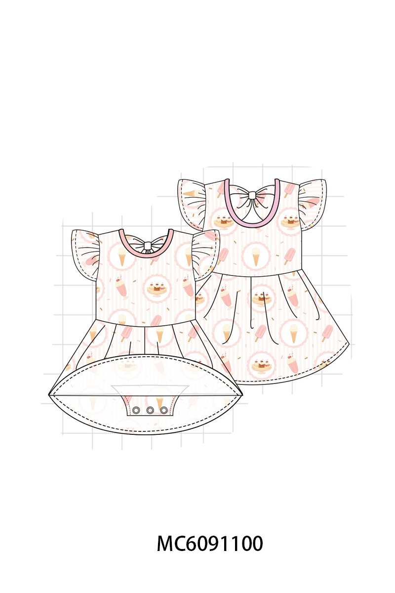 PO37: Pink Ice Cream Print Bamboo Collection (ETA March)