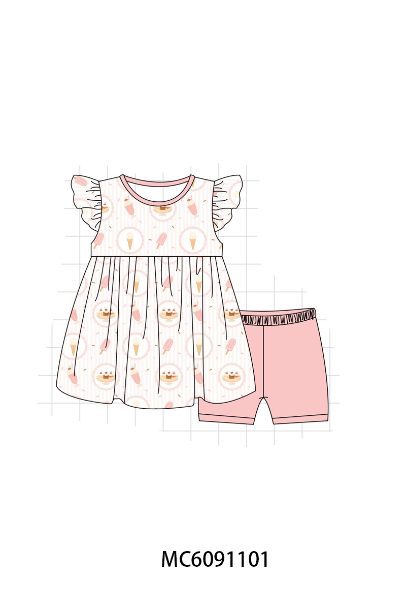 PO37: Pink Ice Cream Print Bamboo Collection (ETA March)