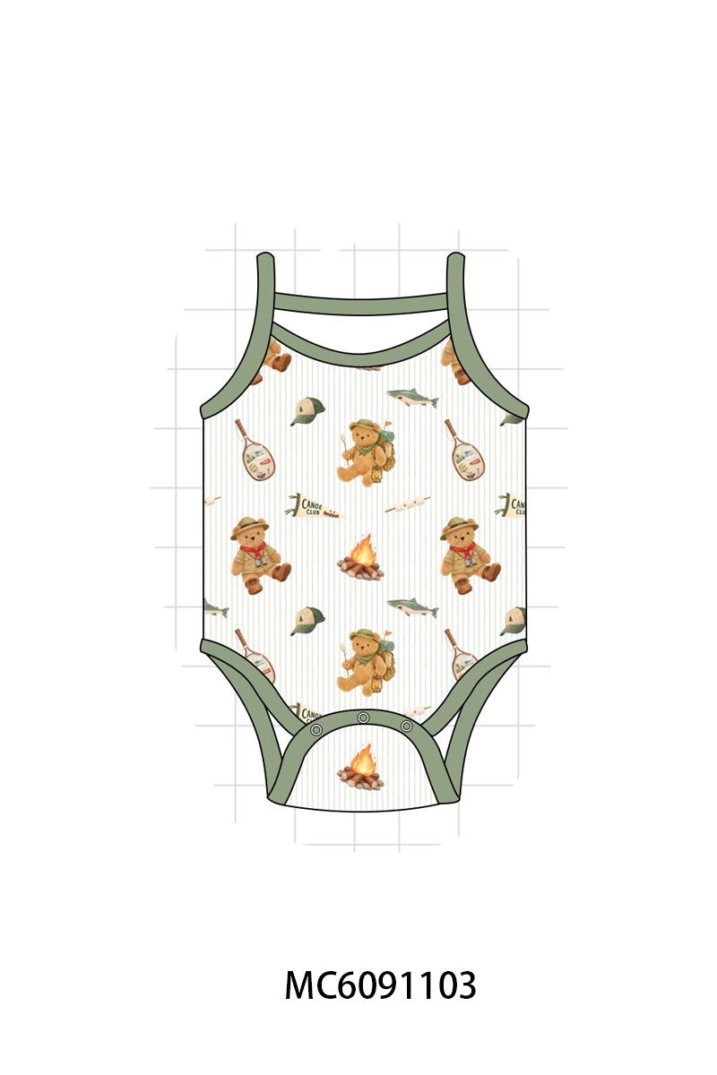 PO37: Green Camp Print Bamboo Collection (ETA March)