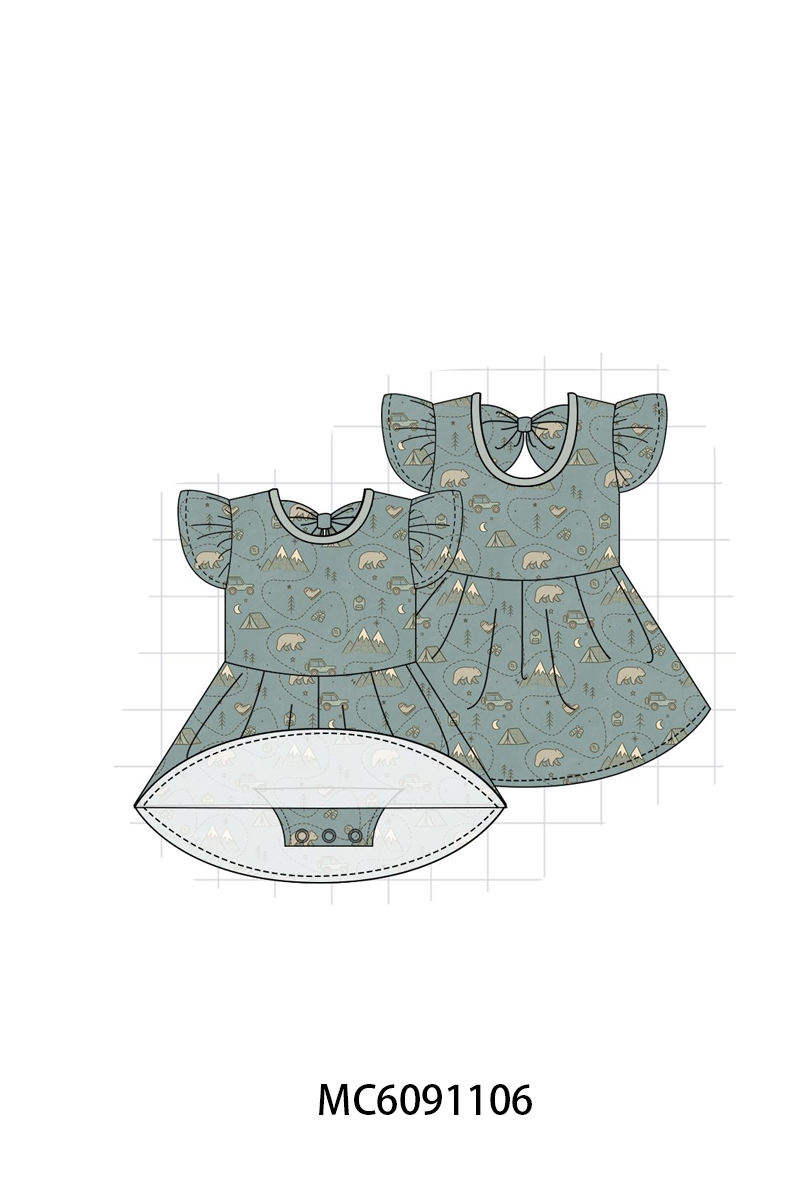 PO37: Teal Camp Print Bamboo Collection (ETA March)
