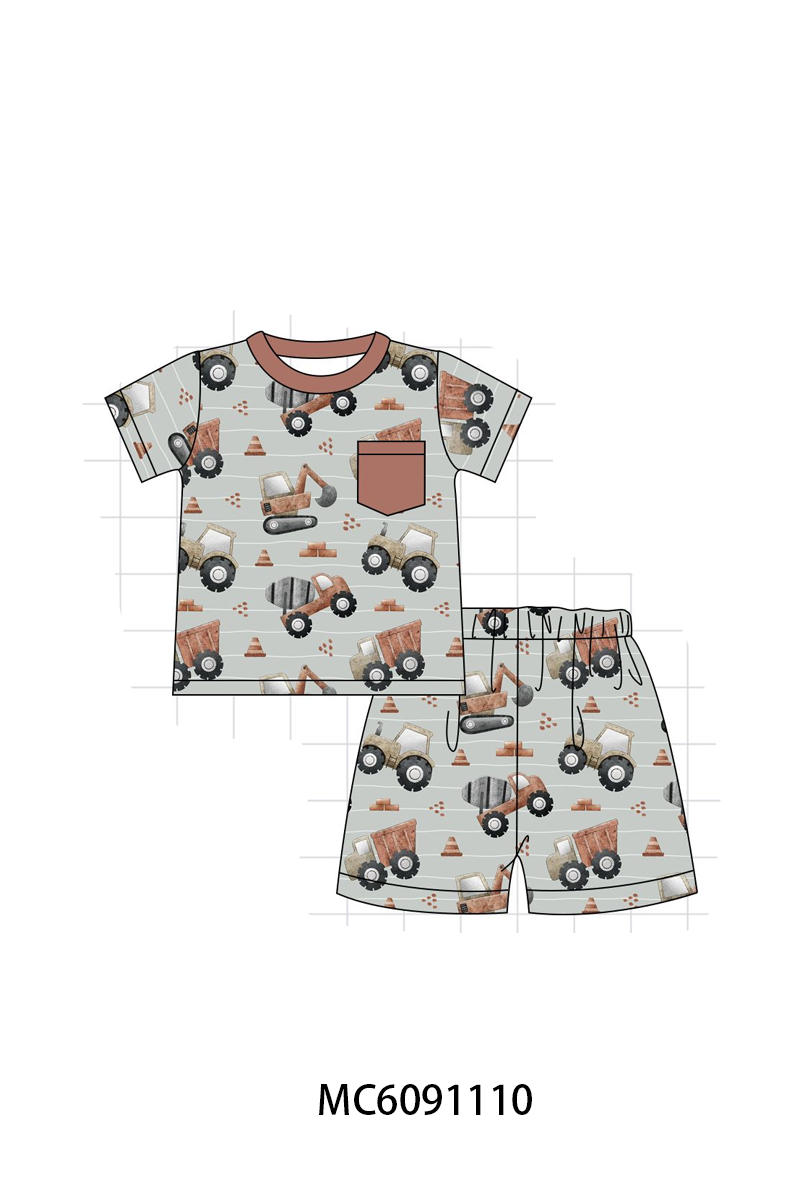 PO37: Rust Excavator Print Bamboo Collection (ETA March)