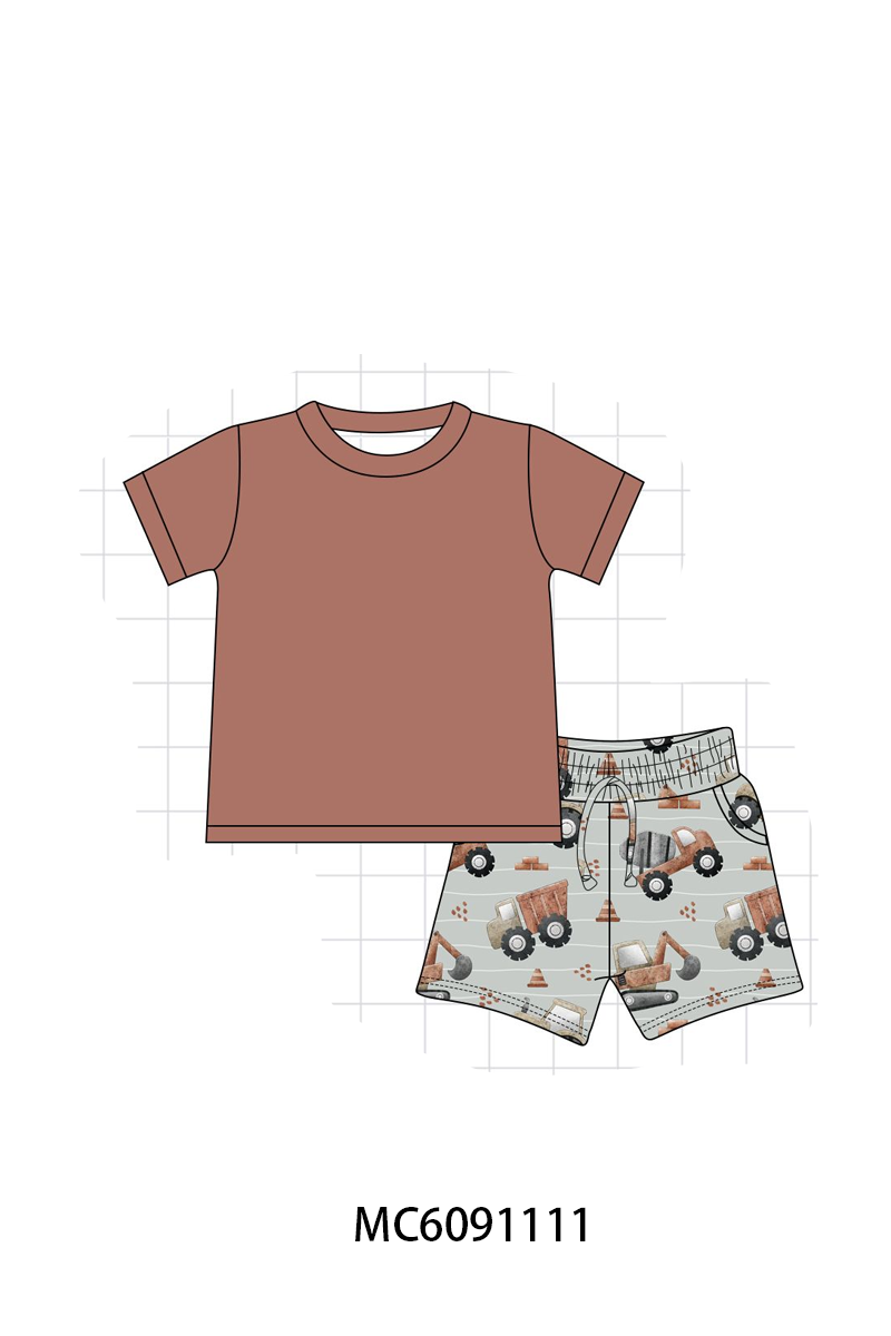 PO37: Rust Excavator Print Bamboo Collection (ETA March)