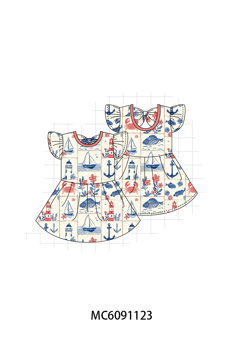 PO37: Coral Sailboat Bamboo Collection (ETA March)