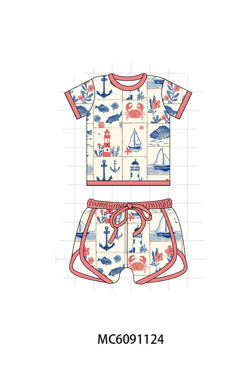 PO37: Coral Sailboat Bamboo Collection (ETA March)