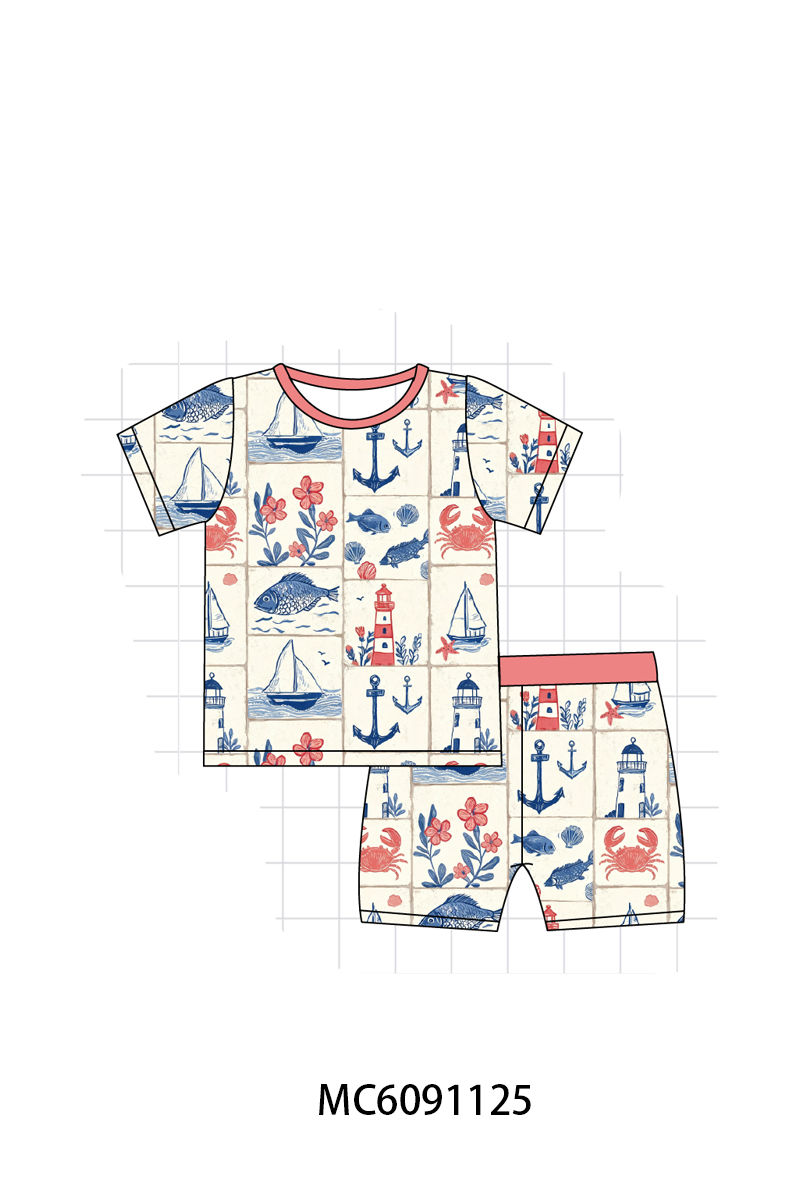 PO37: Coral Sailboat Bamboo Collection (ETA March)