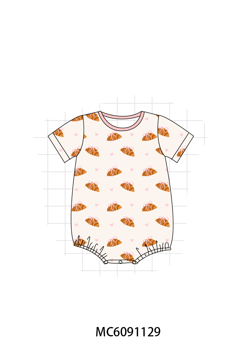PO37: Pink Croissant Print Bamboo Collection (ETA March)