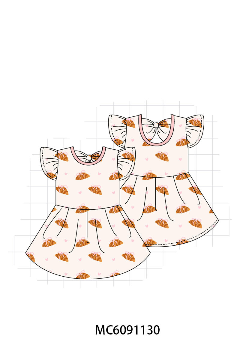 PO37: Pink Croissant Print Bamboo Collection (ETA March)