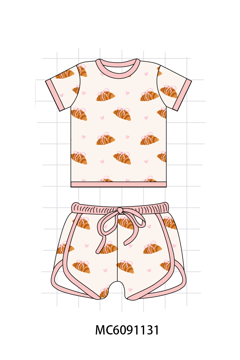 PO37: Pink Croissant Print Bamboo Collection (ETA March)