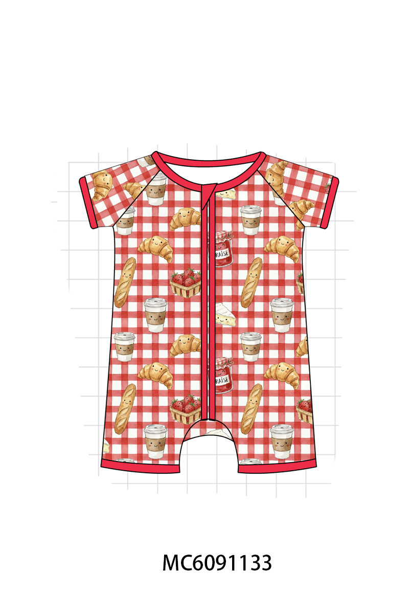 PO37: Red Bread Strawberry Gingham Bamboo Collection (ETA March)
