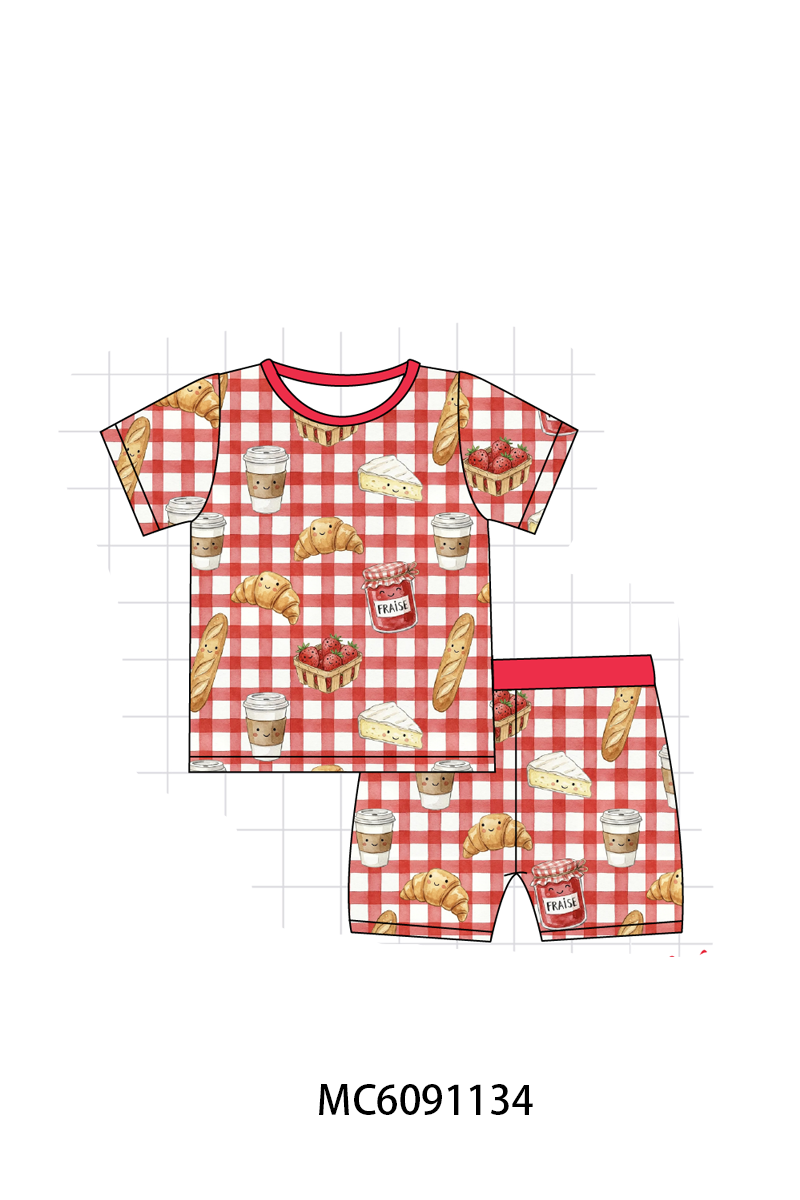 PO37: Red Bread Strawberry Gingham Bamboo Collection (ETA March)