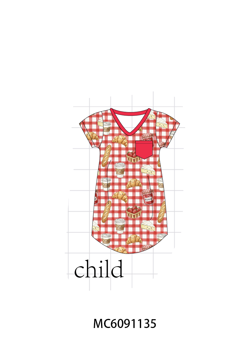 PO37: Red Bread Strawberry Gingham Bamboo Collection (ETA March)