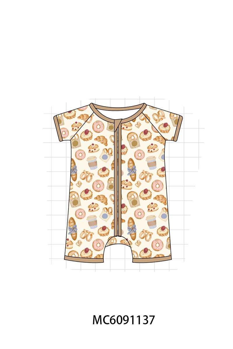 PO37: Brown Doughnut Cake Print Bamboo Collection (ETA March)