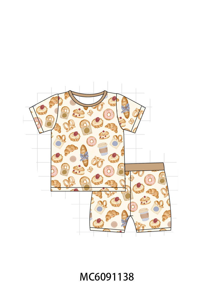 PO37: Brown Doughnut Cake Print Bamboo Collection (ETA March)