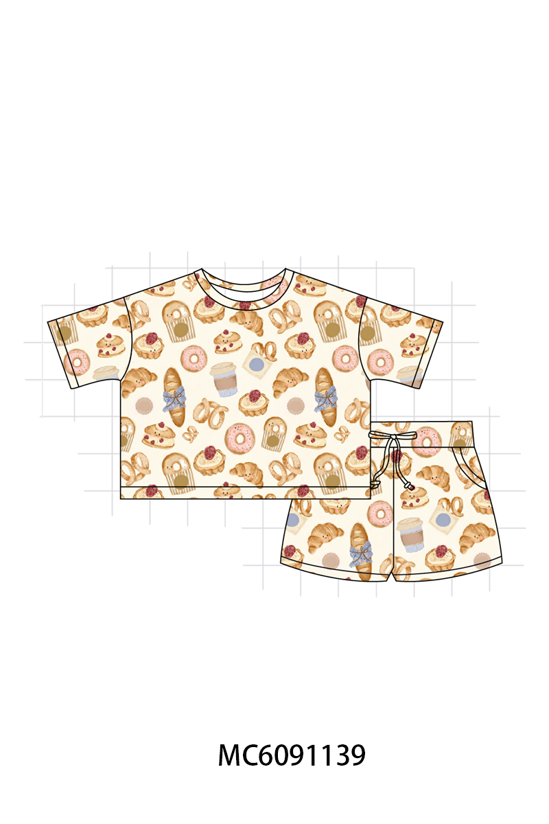 PO37: Brown Doughnut Cake Print Bamboo Collection (ETA March)