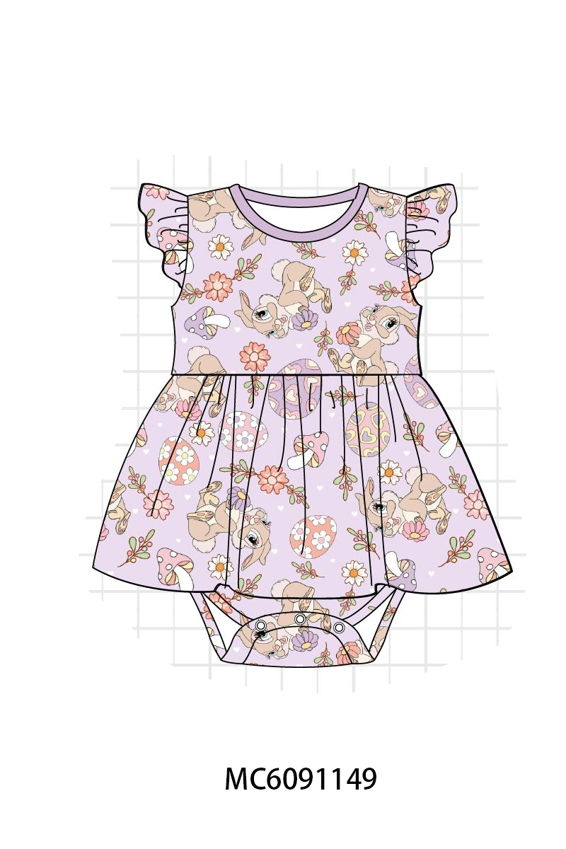 PO37: Lavender Floral Bunny Bamboo Collection (ETA March)