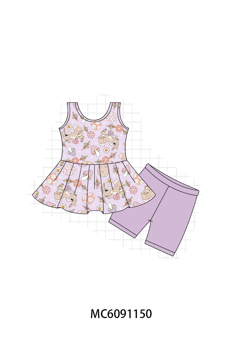 PO37: Lavender Floral Bunny Bamboo Collection (ETA March)