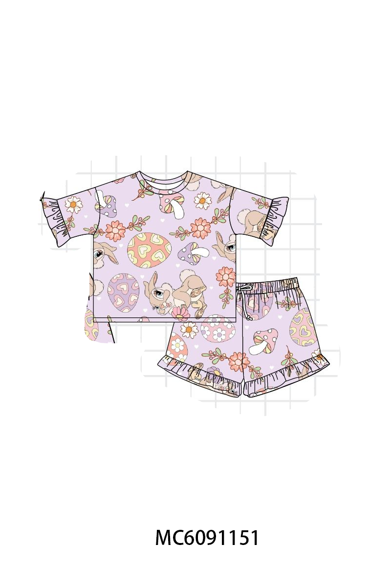 PO37: Lavender Floral Bunny Bamboo Collection (ETA March)