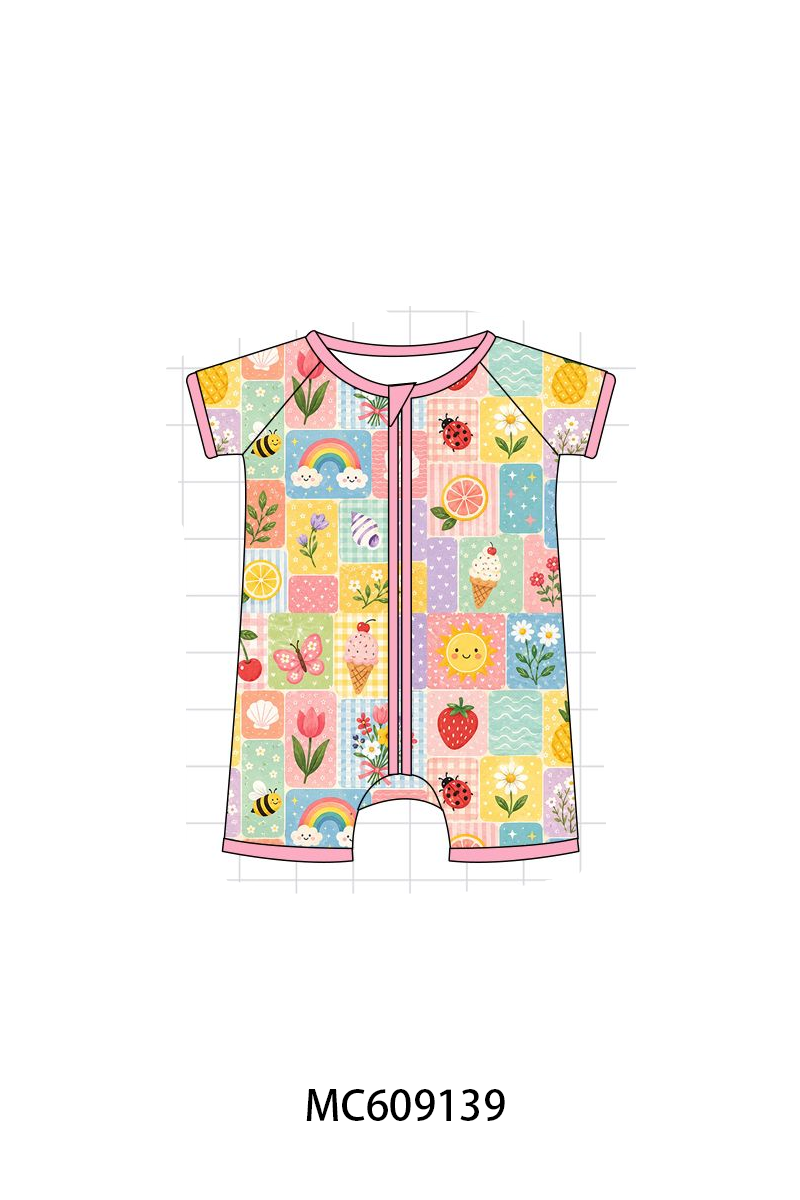 PO36.5 Pink Ice Cream Rainbow Floral Bamboo Collection (ETA March)