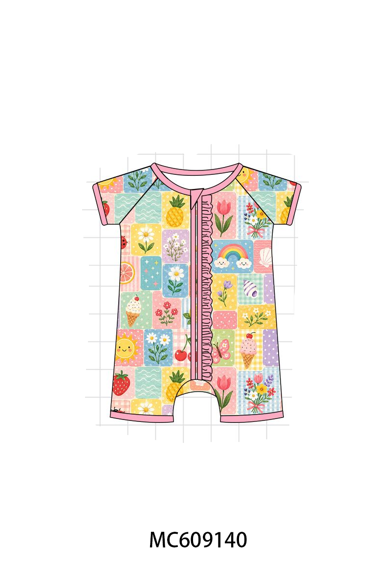PO36.5 Pink Ice Cream Rainbow Floral Bamboo Collection (ETA March)