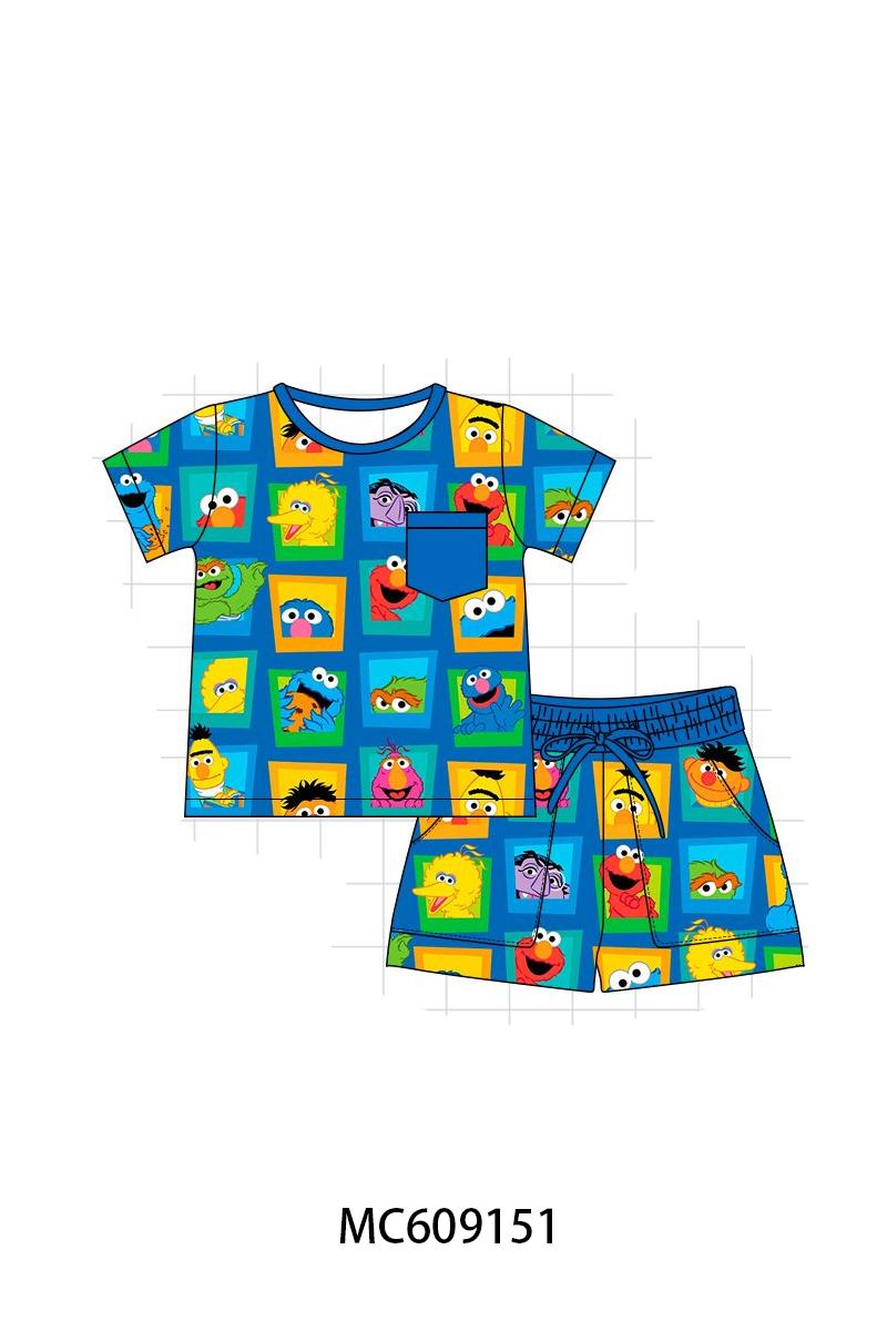 PO36.5 Blue Sesame Street Print Bamboo Collection (ETA March)