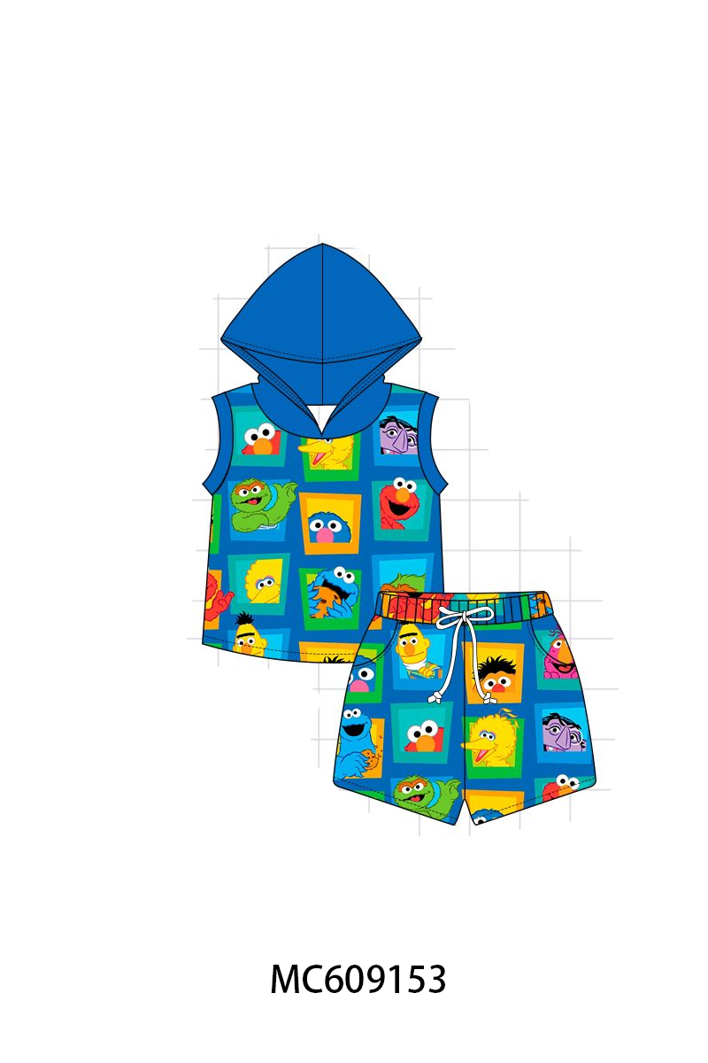PO36.5 Blue Sesame Street Print Bamboo Collection (ETA March)