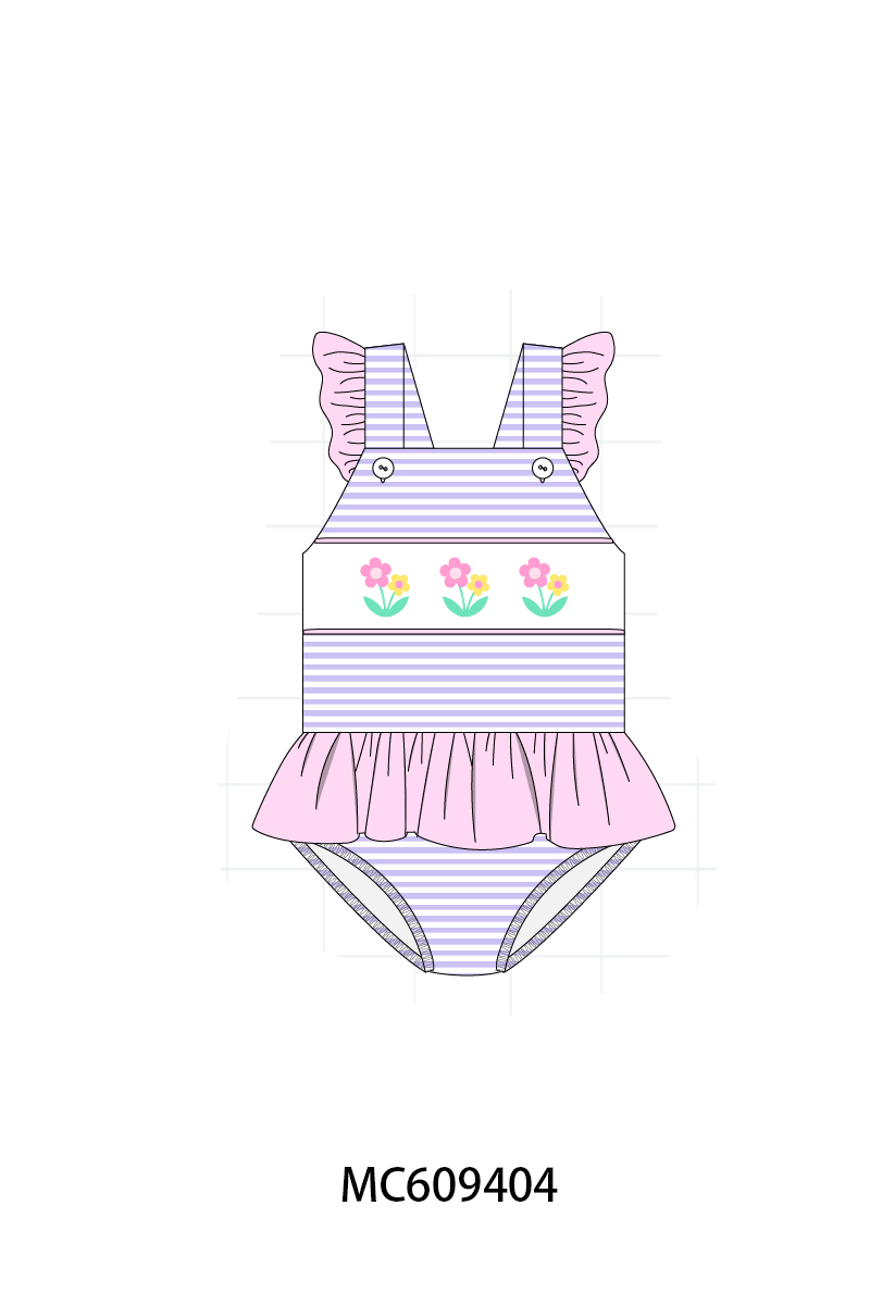 PO36.5 Purple Stripe Floral Embroidery Collection (ETA March)