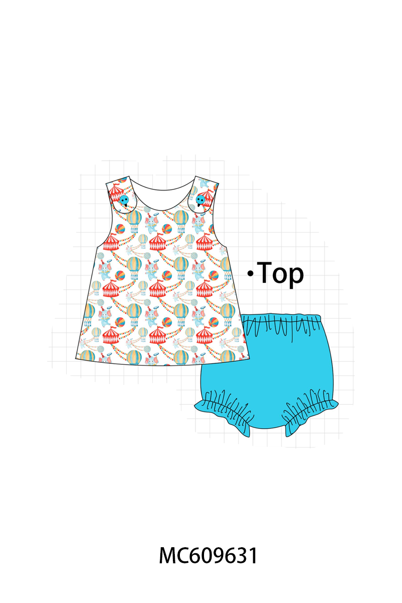 PO37: Blue Circus Elephants Print Collection (ETA March)