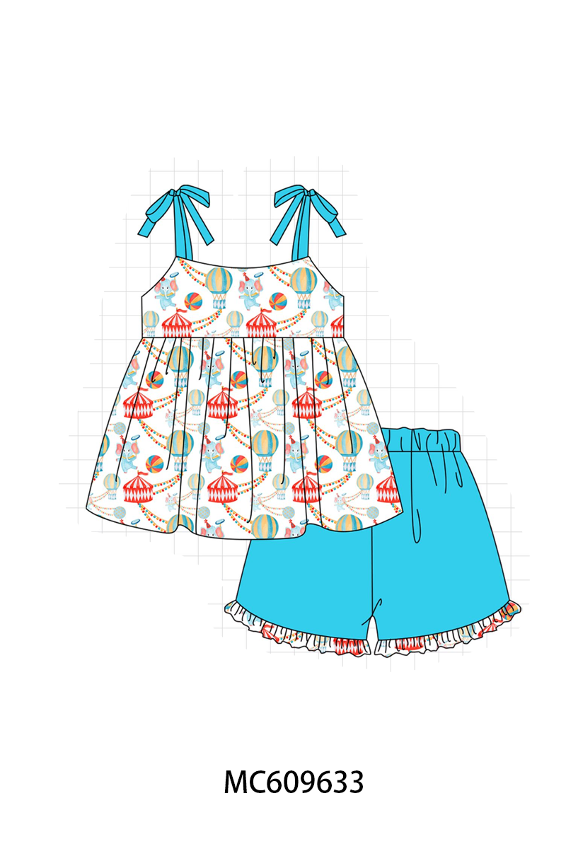 PO37: Blue Circus Elephants Print Collection (ETA March)
