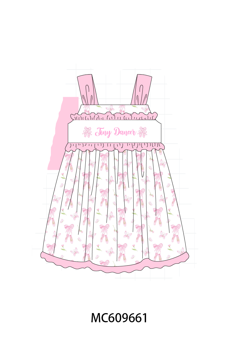 PO37: Pink Ballet Shoes Embroidery Ruffle Collection (ETA March)
