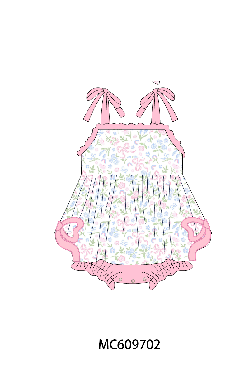 PO37: Pink Bow Applique Floral Collection (ETA March)
