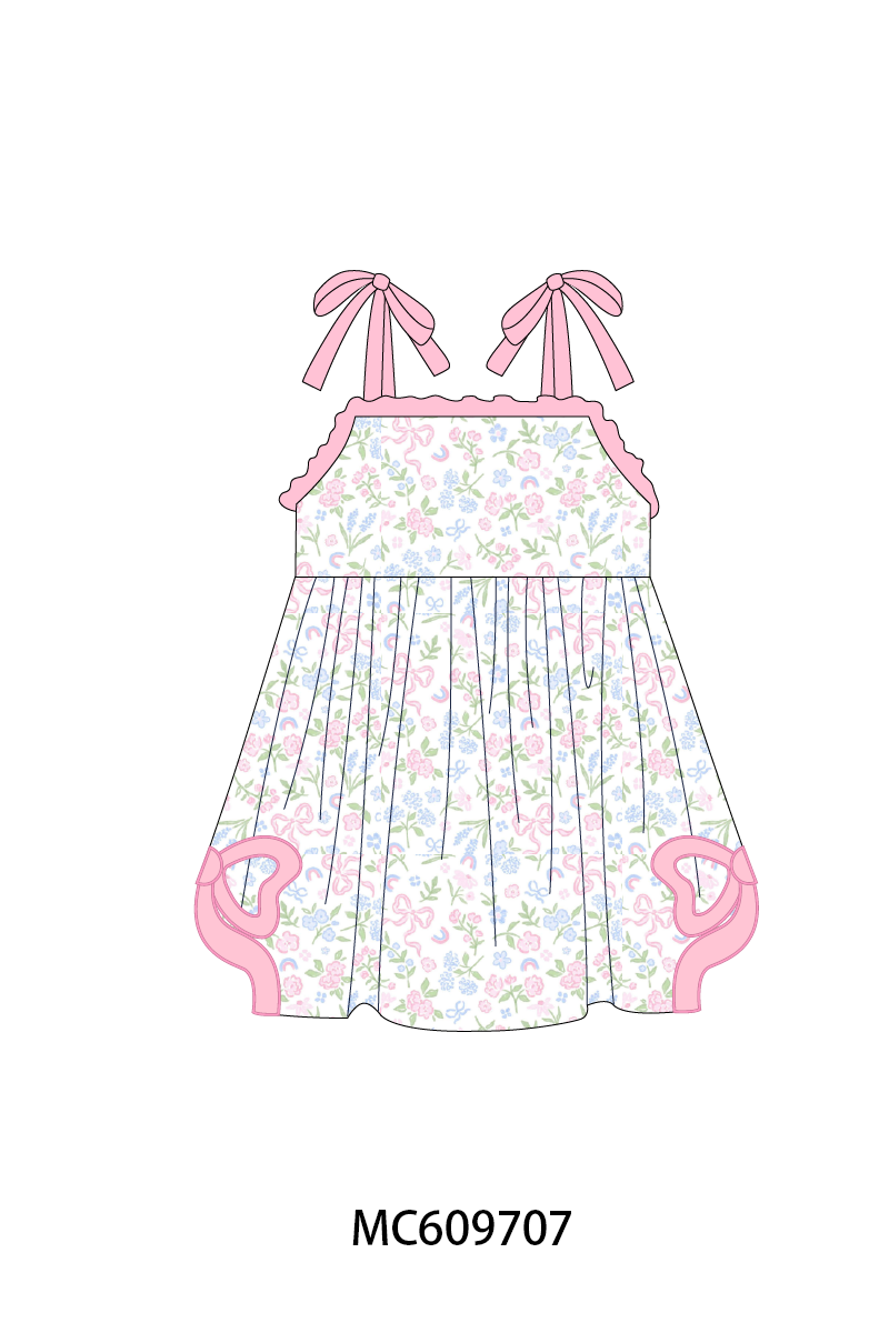 PO37: Pink Bow Applique Floral Collection (ETA March)